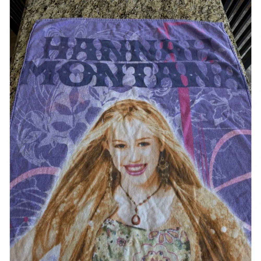 VTG Disney Hannah Montana Beach Towel Set 2-Pack Miley Cyrus Y2K Pop Star Retro
